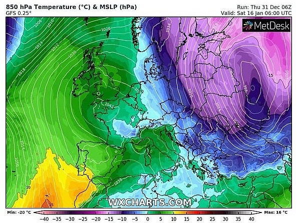 UK and europe weather forecast latest, january 2: snow showers with bitterly cold winds to hit the uk as temperatures plummet